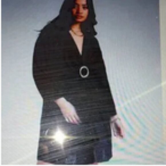 Eloquii Tie Front Dolman Cover Up Tunic - Picture 6 of 6